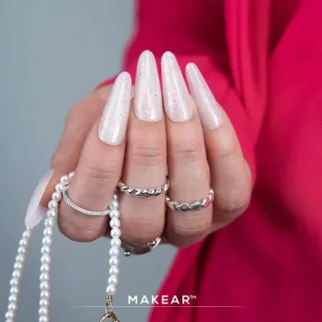 Gel costruttore GEL&GO GLITTER MILKY Makear 50 gr, unghie Makear, GEL COSTRUTTORI unghie.