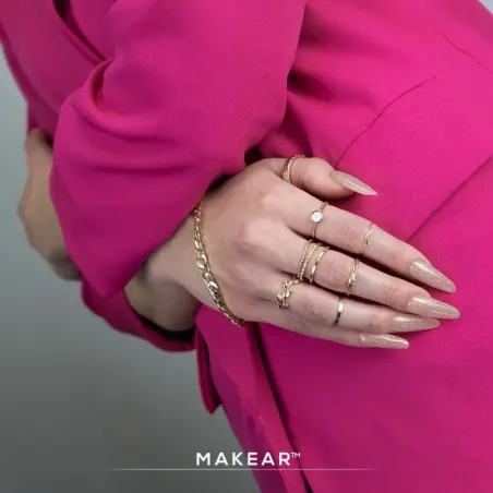 Gel costruttore GEL&GO GLITTER BEIGE Makear 50 gr, unghie Makear, GEL COSTRUTTORI unghie.