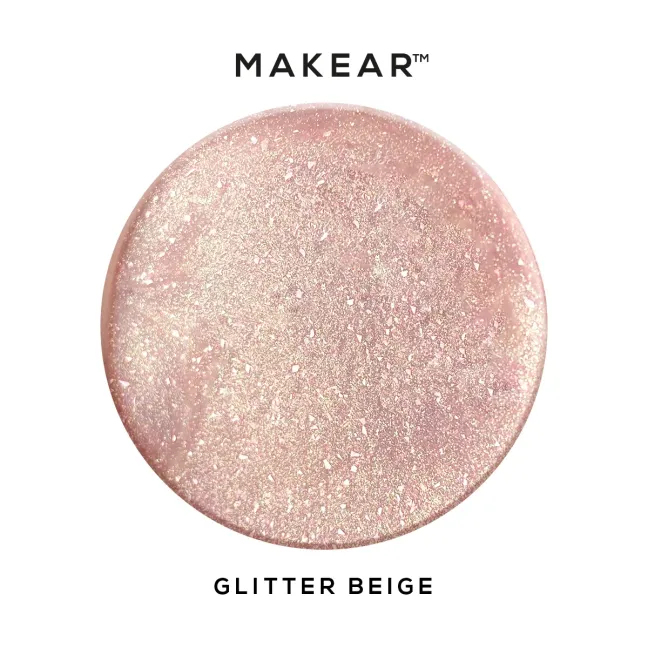 Gel costruttore GEL&GO GLITTER BEIGE Makear 50 gr, unghie Makear, GEL COSTRUTTORI unghie.