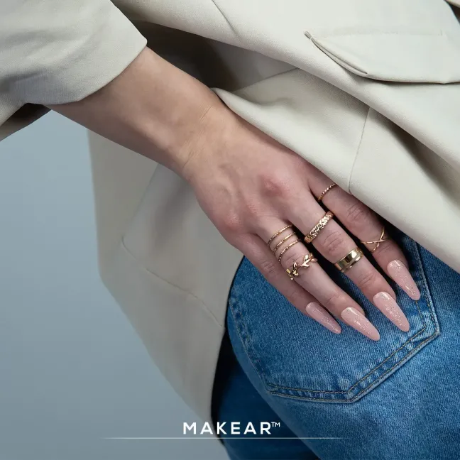 Gel costruttore GEL&GO GLITTER NUDE Makear 50 gr, unghie Makear, GEL COSTRUTTORI unghie.