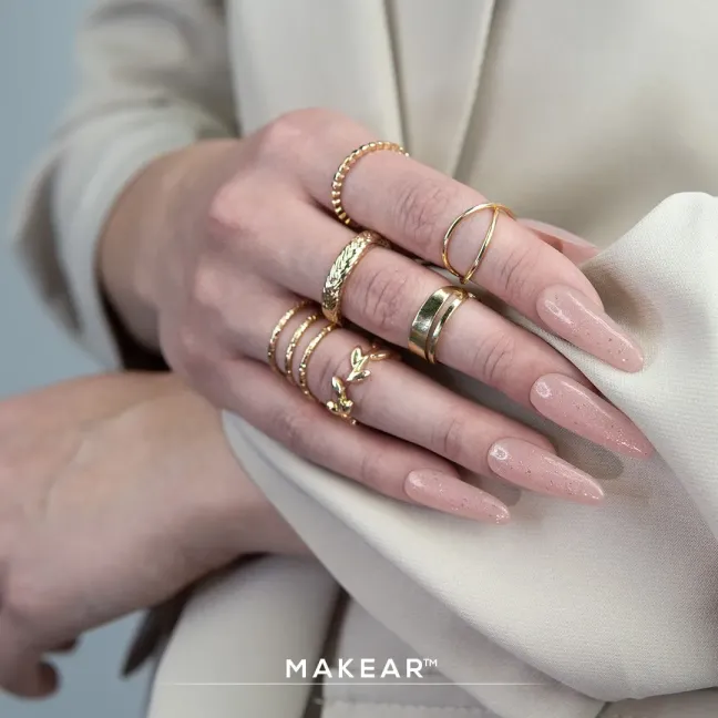 Gel costruttore GEL&GO GLITTER NUDE Makear 50 gr, unghie Makear, GEL COSTRUTTORI unghie.