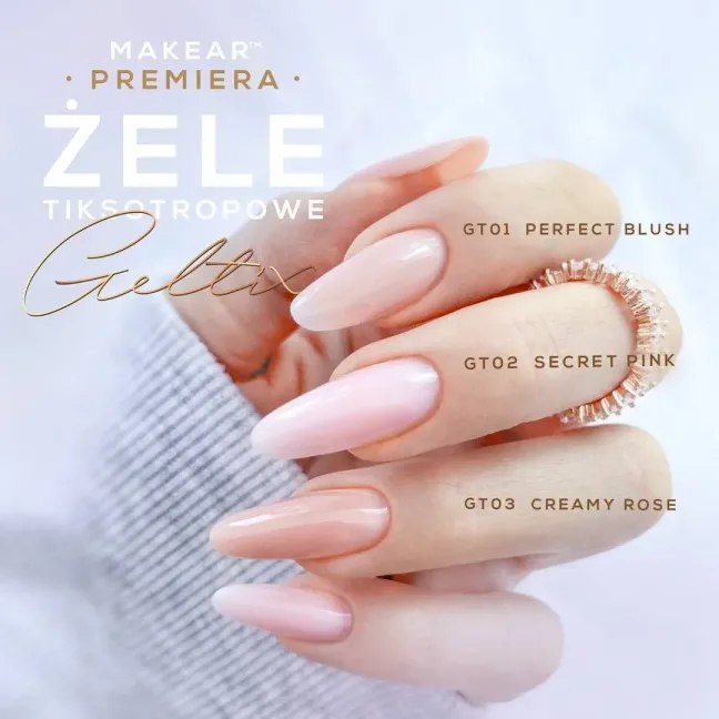 Gel costruttore GELTIX PERFECT BLUSH Makear 50 gr, unghie Makear, GEL COSTRUTTORI unghie.