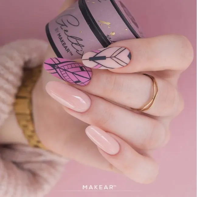 Gel costruttore GELTIX CREAMY ROSE Makear 50 gr, unghie Makear, GEL COSTRUTTORI unghie.