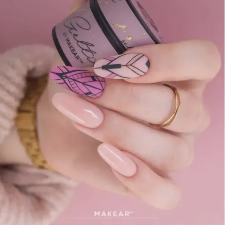 Gel costruttore GELTIX CREAMY ROSE Makear 50 gr, unghie Makear, GEL COSTRUTTORI unghie.