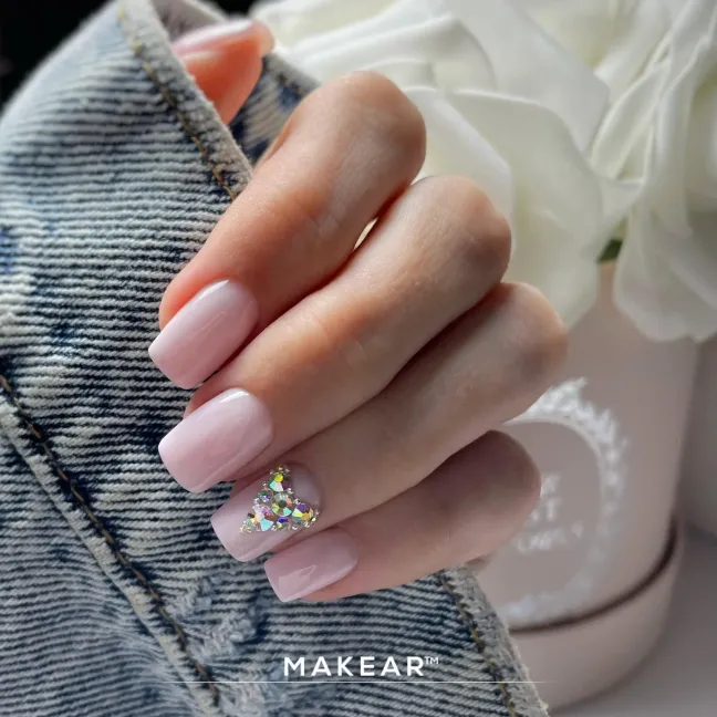 Base ibrida RUBBER NUDE FRENCH Makear 8 ml, unghie Makear, BASI & TOP unghie.