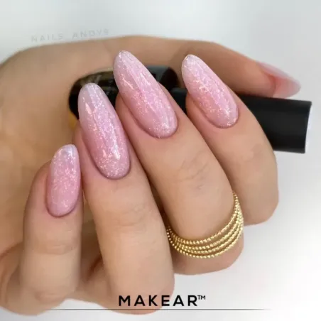 Base ibrida glitter RUBBER SPARKLING CASIOPEIA Makear 8 ml, unghie Makear, BASI & TOP unghie.