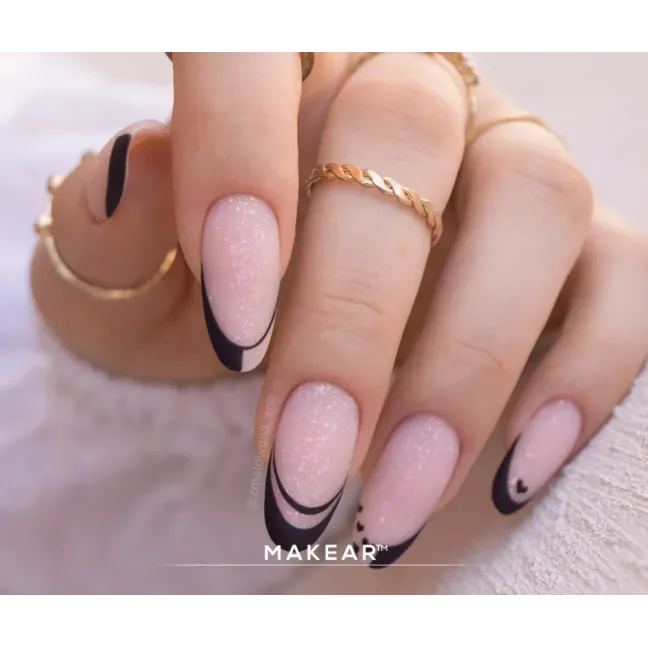 Base ibrida glitter RUBBER SPARKLING SAGITTA Makear 8 ml, unghie Makear, BASI & TOP unghie.