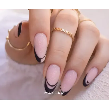 Base ibrida glitter RUBBER SPARKLING SAGITTA Makear 8 ml, unghie Makear, BASI & TOP unghie.