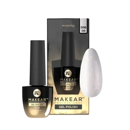 Base ibrida glitter RUBBER SPARKLING SERPENS Makear 8 ml, unghie Makear, BASI & TOP unghie.