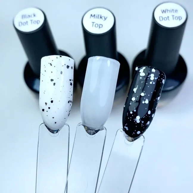 Finish senza dispersione TOP MILKY WHITE bianco lattiginoso Makear 8 ml, unghie Makear, BASI & TOP unghie.