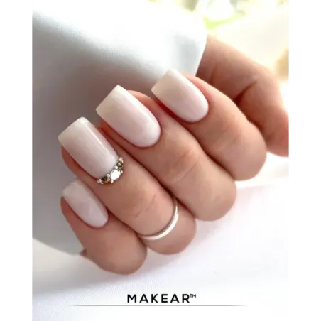Finish senza dispersione TOP MILKY WHITE bianco lattiginoso Makear 8 ml, unghie Makear, BASI & TOP unghie.
