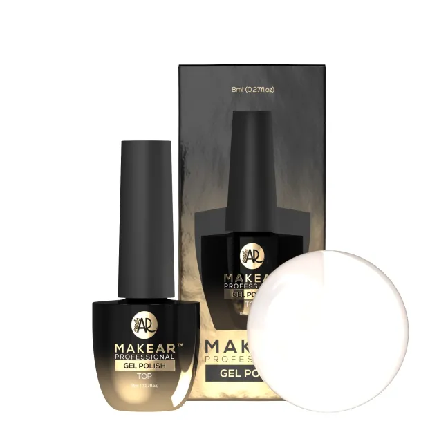 Finish senza dispersione TOP MILKY WHITE bianco lattiginoso Makear 8 ml, unghie Makear, BASI & TOP unghie.