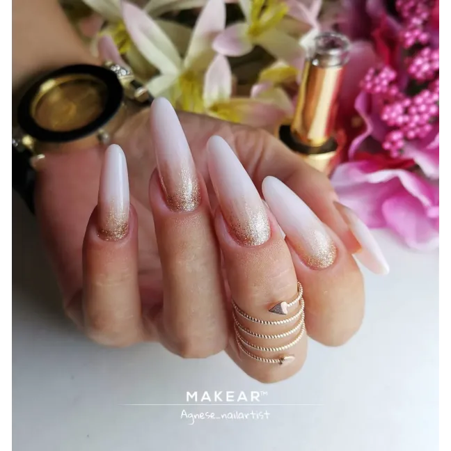 Gel costruttore boccetta BUILDER BASE MILKY Makear 8 ml, unghie Makear, BASI & TOP unghie.