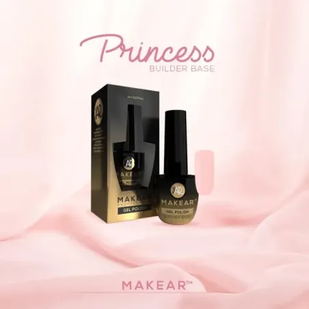 Gel costruttore boccetta BUILDER BASE PRINCESS Makear 8 ml, unghie Makear, BASI & TOP unghie.