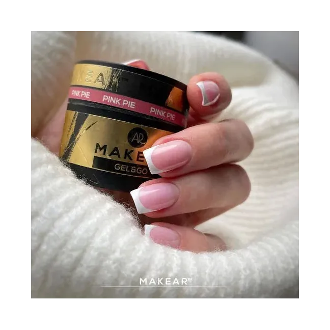 Gel costruttore GEL&GO PINK PIE Makear 50 gr, unghie Makear, GEL COSTRUTTORI unghie.