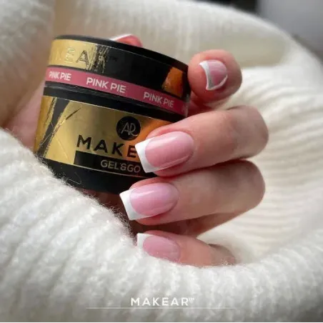 Gel costruttore GEL&GO PINK PIE Makear 50 gr, unghie Makear, GEL COSTRUTTORI unghie.