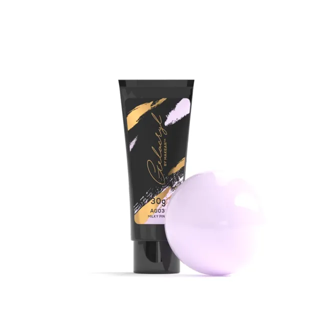 Polygel Acrygel GELACRYL MILKY PINK Makear 30 gr, unghie Makear, ACRYGEL unghie.