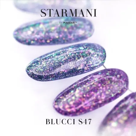 Semipermanente Polish GLITTER DIAMOND S47 Makear 8 gr, unghie Makear, SEMIPERMANENTI unghie.