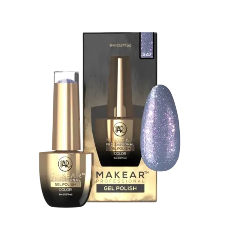 Semipermanente Polish GLITTER DIAMOND S47 Makear 8 gr, unghie Makear, SEMIPERMANENTI unghie.