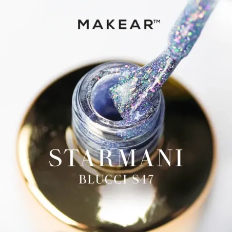 Semipermanente Polish GLITTER DIAMOND S47 Makear 8 gr, unghie Makear, SEMIPERMANENTI unghie.