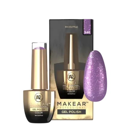 Semipermanente Polish GLITTER DIAMOND S46 Makear 8 gr, unghie Makear, SEMIPERMANENTI unghie.