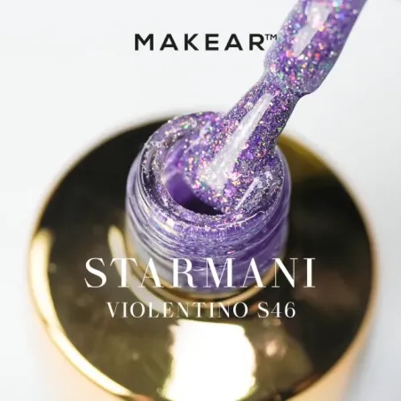 Semipermanente Polish GLITTER DIAMOND S46 Makear 8 gr, unghie Makear, SEMIPERMANENTI unghie.