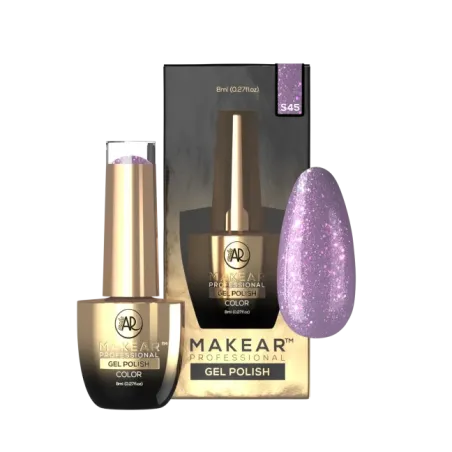 Semipermanente Polish GLITTER DIAMOND S45 Makear 8 gr, unghie Makear, SEMIPERMANENTI unghie.