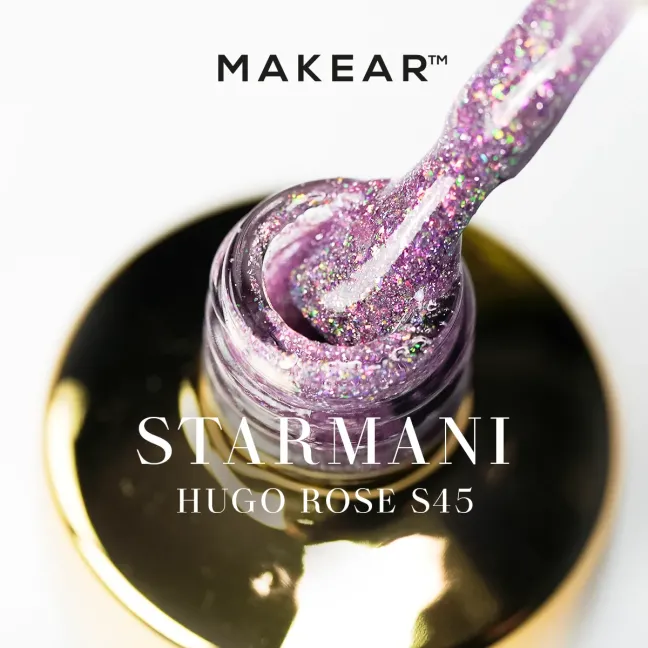 Semipermanente Polish GLITTER DIAMOND S45 Makear 8 gr, unghie Makear, SEMIPERMANENTI unghie.