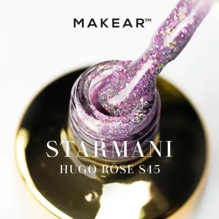 Semipermanente Polish GLITTER DIAMOND S45 Makear 8 gr, unghie Makear, SEMIPERMANENTI unghie.