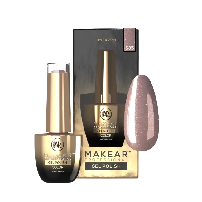 Semipermanente Polish GLITTER DIAMOND S35 Makear 8 gr, unghie Makear, SEMIPERMANENTI unghie.