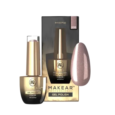 Semipermanente Polish GLITTER DIAMOND S35 Makear 8 gr, unghie Makear, SEMIPERMANENTI unghie.