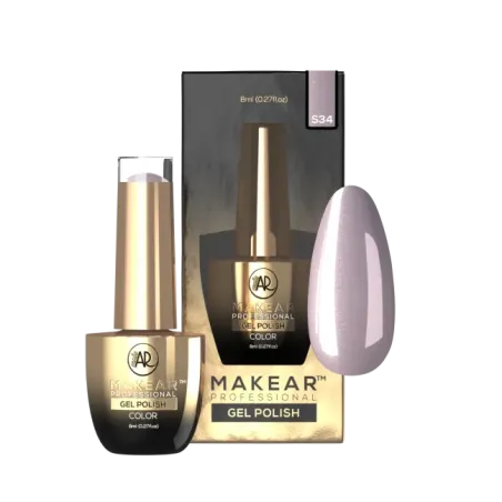Semipermanente Polish GLITTER DIAMOND S34 Makear 8 gr, unghie Makear, SEMIPERMANENTI unghie.