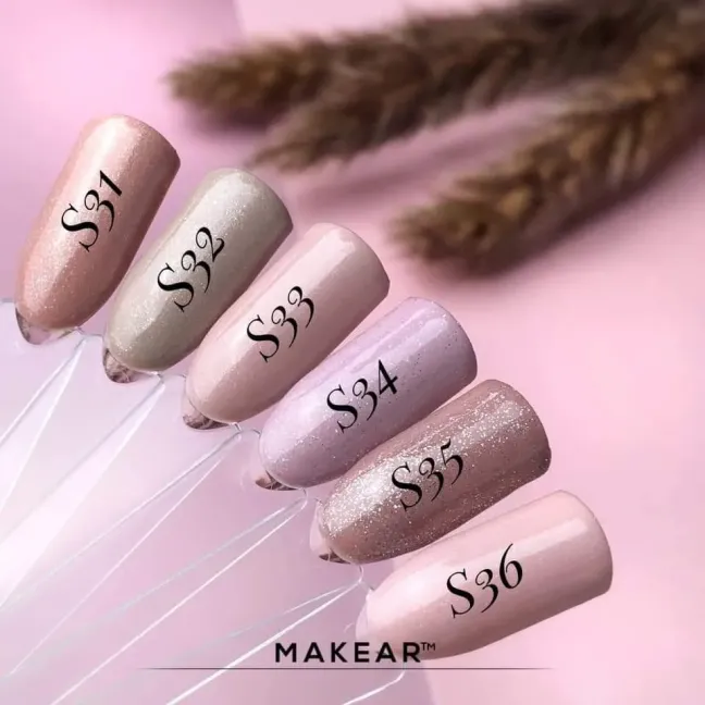 Semipermanente Polish GLITTER DIAMOND S34 Makear 8 gr, unghie Makear, SEMIPERMANENTI unghie.