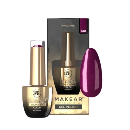 Semipermanente Polish GLITTER DIAMOND S18 Makear 8 gr, unghie Makear, SEMIPERMANENTI unghie.