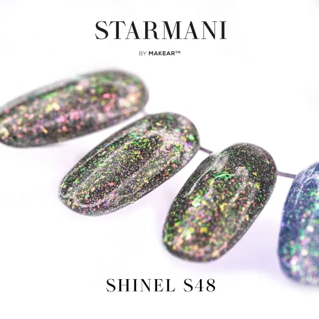 Semipermanente Polish GLITTER DIAMOND S48 Makear 8 gr, unghie Makear, SEMIPERMANENTI unghie.