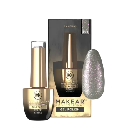 Semipermanente Polish GLITTER DIAMOND S48 Makear 8 gr, unghie Makear, SEMIPERMANENTI unghie.