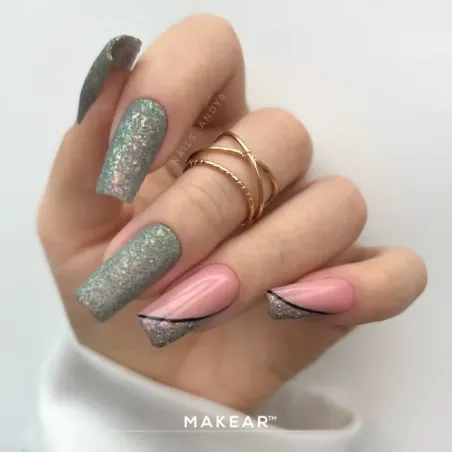 Semipermanente Polish GLITTER DIAMOND S48 Makear 8 gr, unghie Makear, SEMIPERMANENTI unghie.