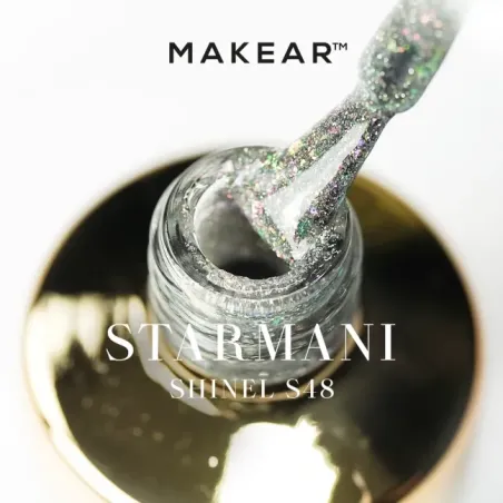 Semipermanente Polish GLITTER DIAMOND S48 Makear 8 gr, unghie Makear, SEMIPERMANENTI unghie.