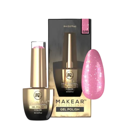 Semipermanente Polish GLITTER DIAMOND S28 Makear 8 gr, unghie Makear, SEMIPERMANENTI unghie.