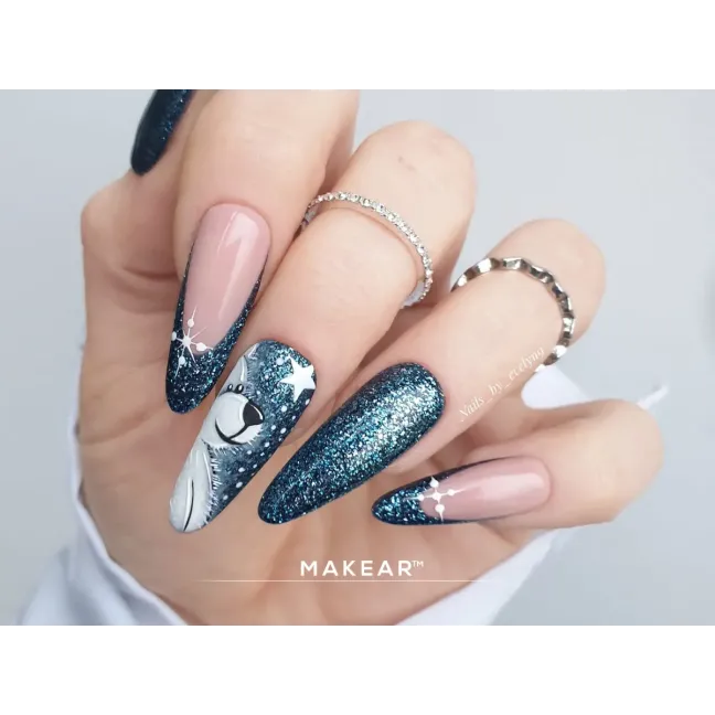 Semipermanente Polish GLITTER DIAMOND S42 Makear 8 gr, unghie Makear, SEMIPERMANENTI unghie.