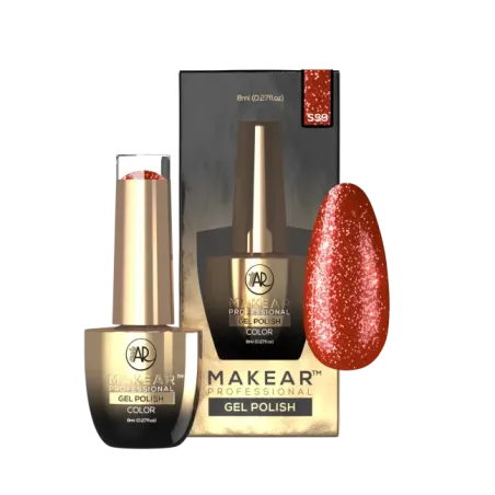 Semipermanente Polish GLITTER DIAMOND S39 Makear 8 gr, unghie Makear, SEMIPERMANENTI unghie.