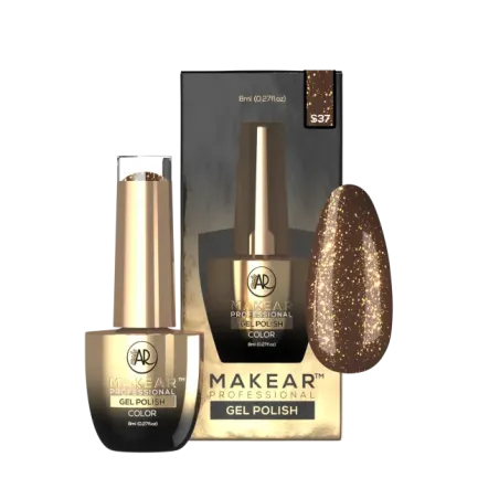 Semipermanente Polish GLITTER DIAMOND S37 Makear 8 gr, unghie Makear, SEMIPERMANENTI unghie.