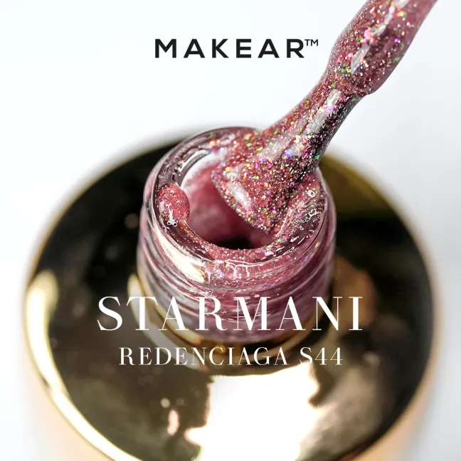 Semipermanente Polish GLITTER DIAMOND S44 Makear 8 gr, unghie Makear, SEMIPERMANENTI unghie.