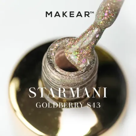 Semipermanente Polish GLITTER DIAMOND S43 Makear 8 gr, unghie Makear, SEMIPERMANENTI unghie.