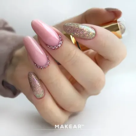 Semipermanente Polish GLITTER DIAMOND S43 Makear 8 gr, unghie Makear, SEMIPERMANENTI unghie.