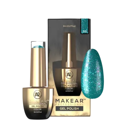 Semipermanente Polish GLITTER DIAMOND S11 Makear 8 gr, unghie Makear, SEMIPERMANENTI unghie.