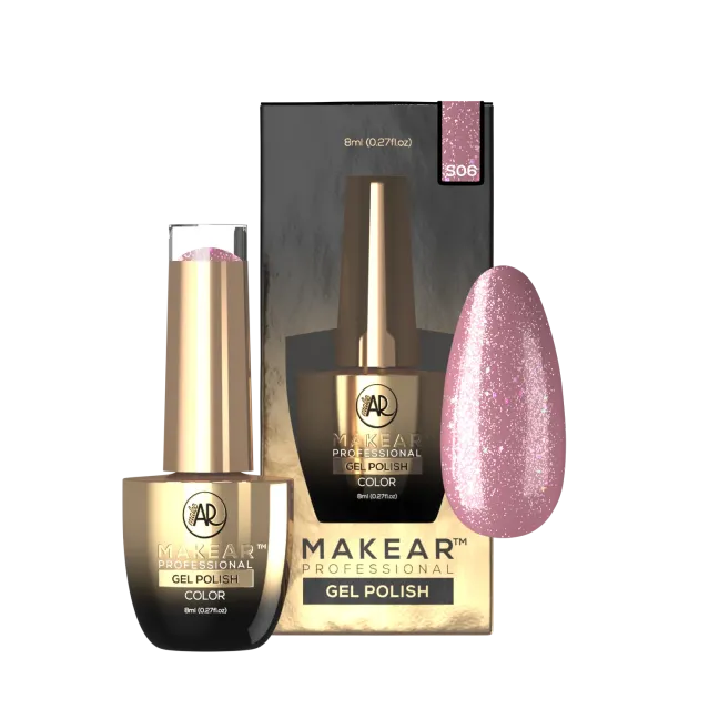Semipermanente Polish GLITTER DIAMOND S06 Makear 8 gr, unghie Makear, SEMIPERMANENTI unghie.