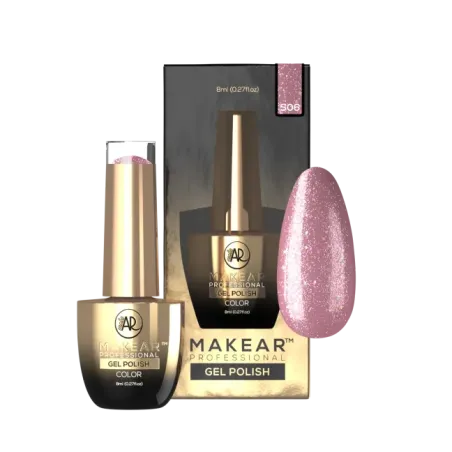 Semipermanente Polish GLITTER DIAMOND S06 Makear 8 gr, unghie Makear, SEMIPERMANENTI unghie.